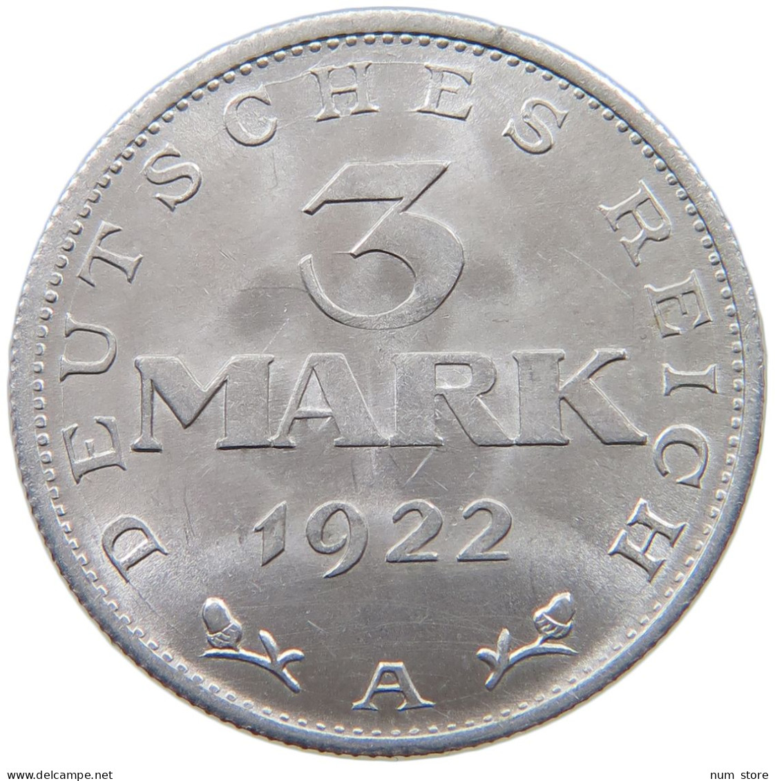 GERMANY WEIMAR 3 MARK 1922 A TOP #a036 0427 - 3 Marcos & 3 Reichsmark