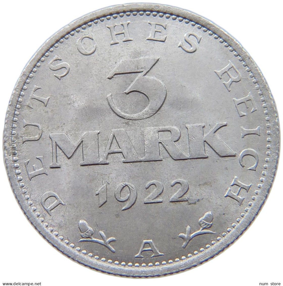 GERMANY WEIMAR 3 MARK 1922 A #a021 1089 - 3 Marcos & 3 Reichsmark