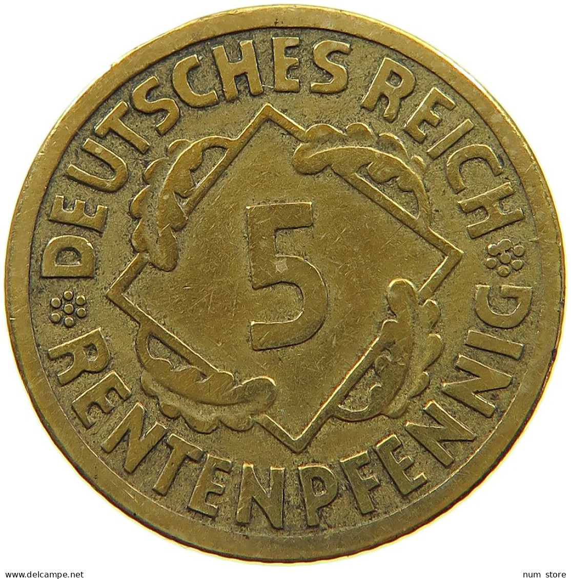 GERMANY WEIMAR 5 PFENNIG 1923 A #a021 0379 - 5 Rentenpfennig & 5 Reichspfennig