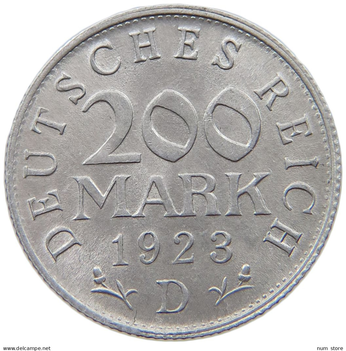 GERMANY WEIMAR 200 MARK 1923 D TOP #a021 1001 - 200 & 500 Mark