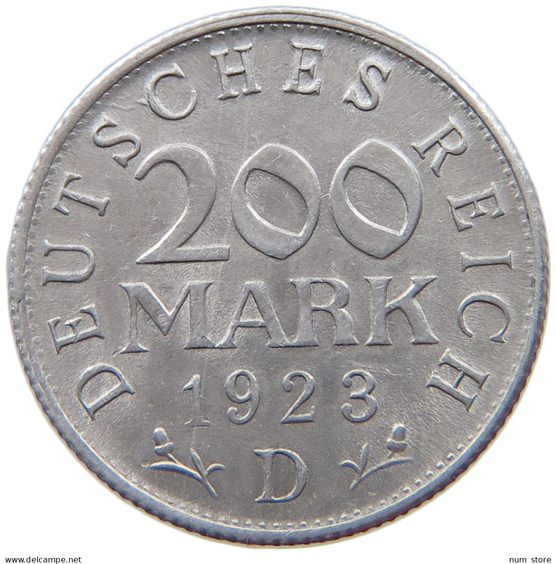 GERMANY WEIMAR 200 MARK 1923 D TOP #a021 1011 - 200 & 500 Mark