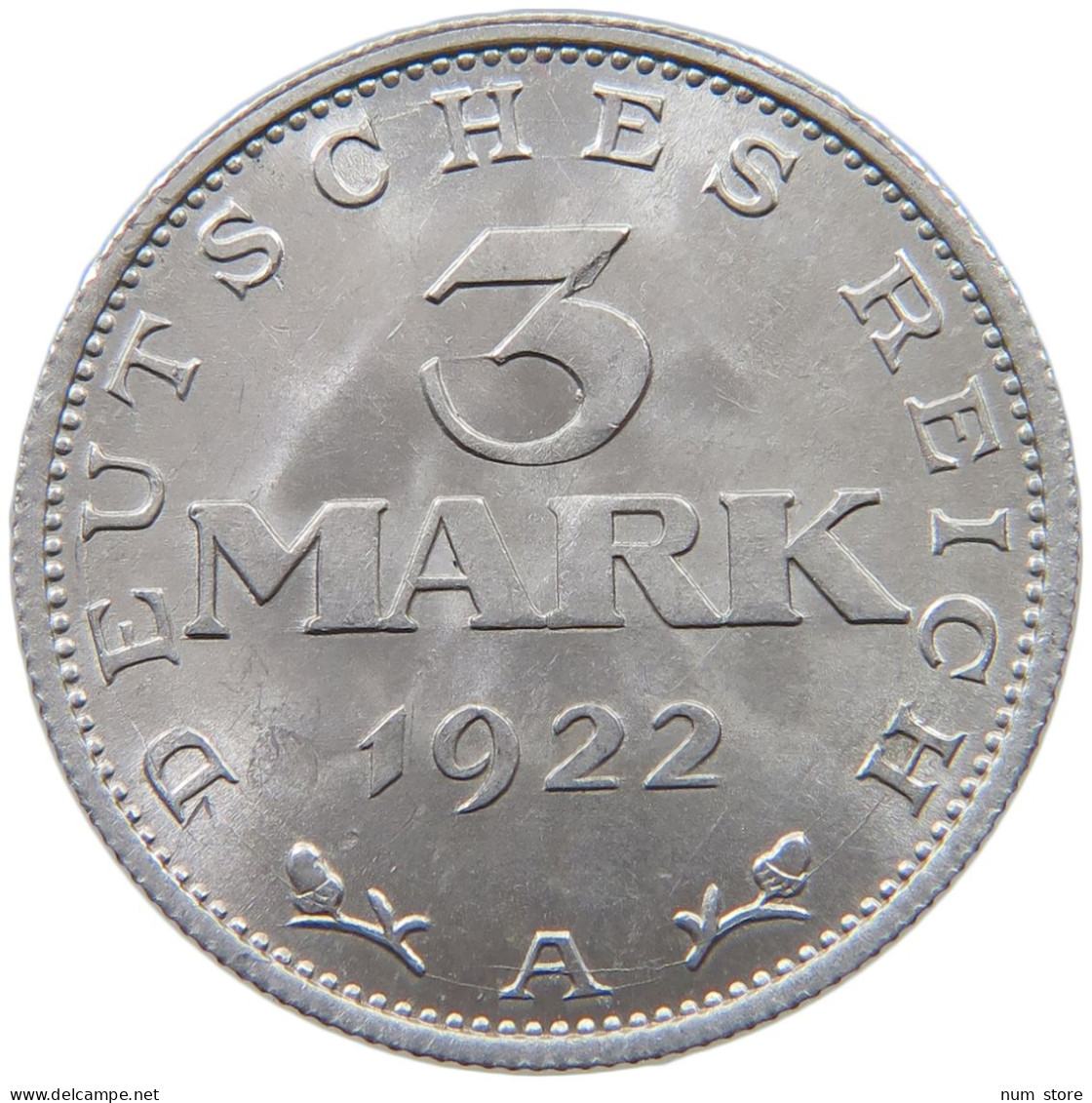 GERMANY WEIMAR 3 MARK 1922 A TOP #a036 0419 - 3 Marcos & 3 Reichsmark