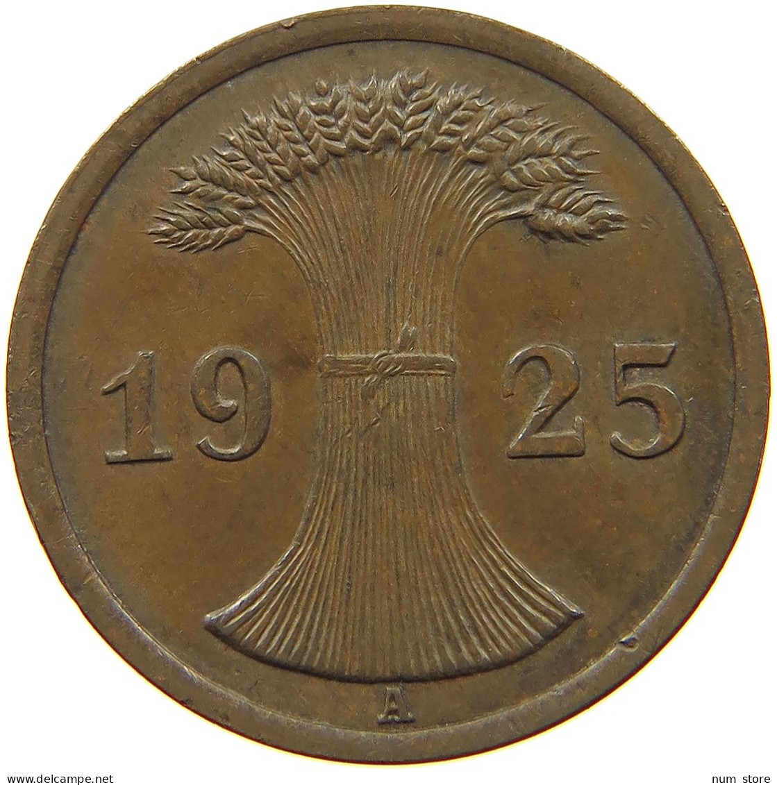 GERMANY WEIMAR 2 PFENNIG 1925 A TOP #c083 0439 - 2 Rentenpfennig & 2 Reichspfennig