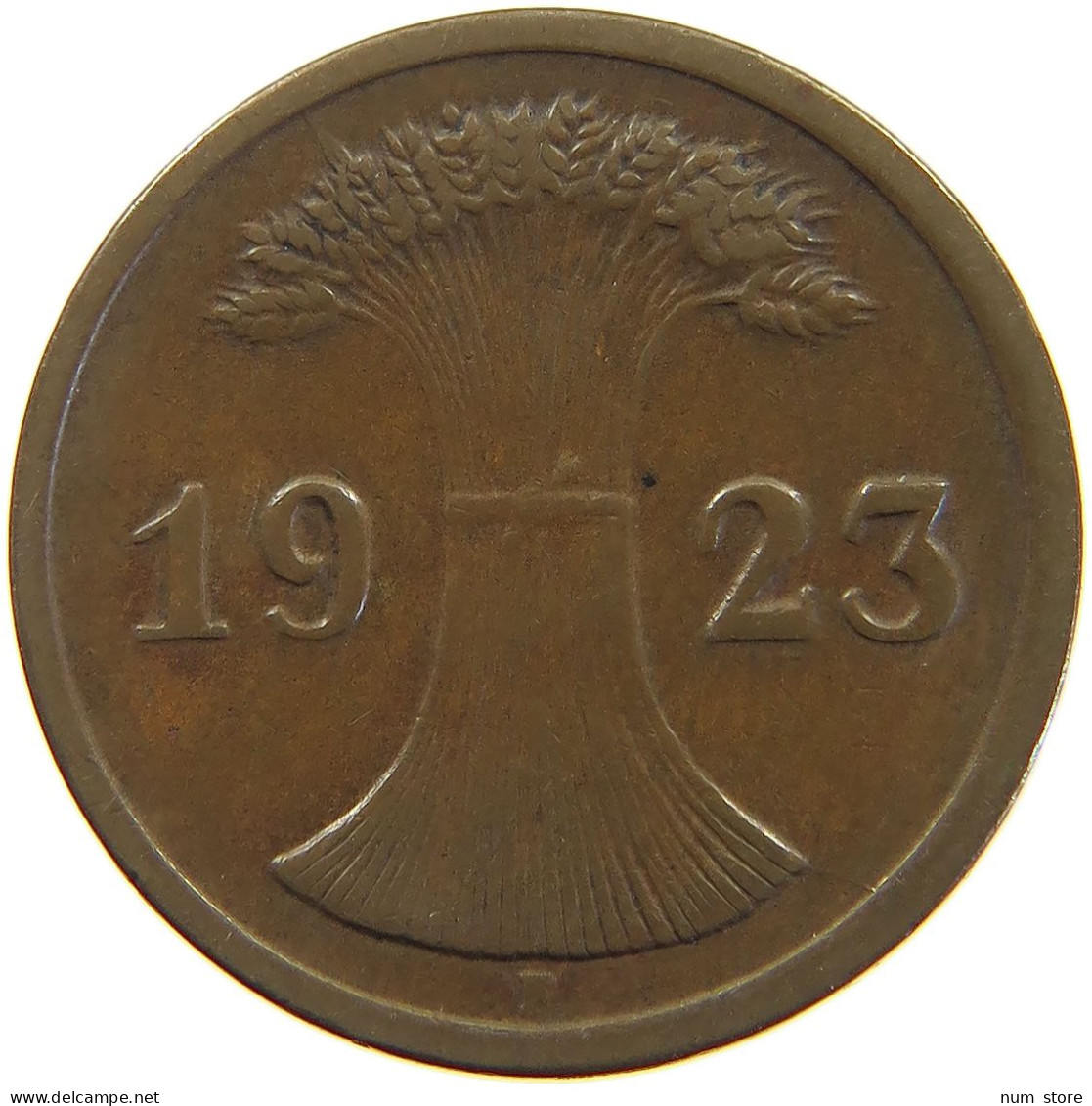 GERMANY WEIMAR 2 PFENNIG 1923 F #a066 0675 - 2 Rentenpfennig & 2 Reichspfennig