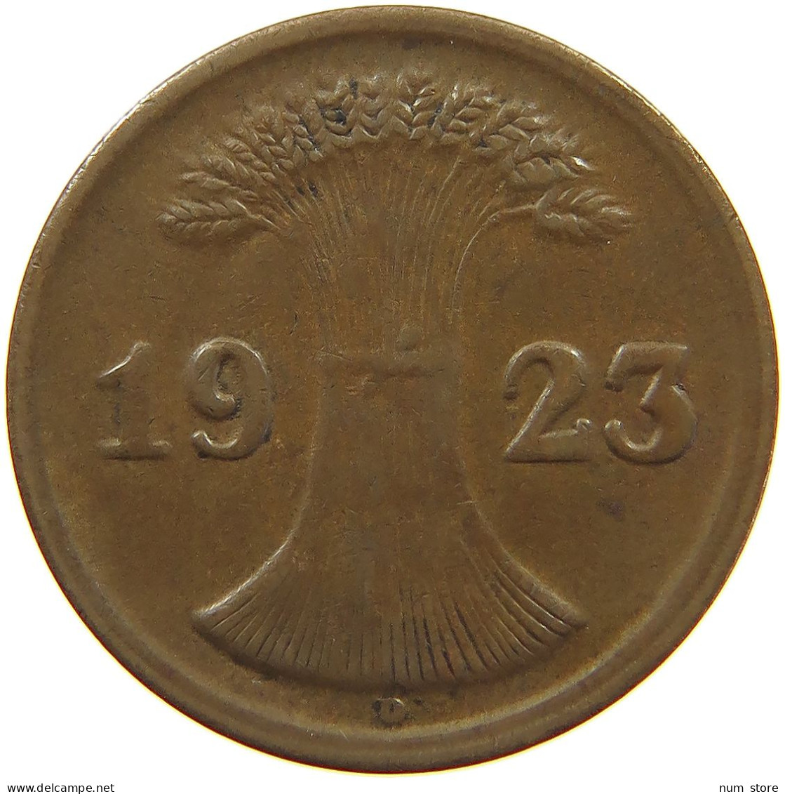 GERMANY WEIMAR 2 PFENNIG 1923 D RENTEN #a013 0103 - 2 Renten- & 2 Reichspfennig