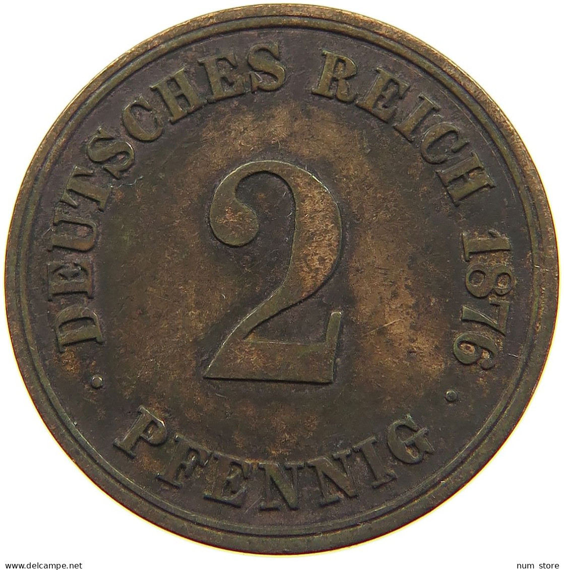 GERMANY WEIMAR 2 PFENNIG 1874 A #a013 0095 - 2 Pfennig