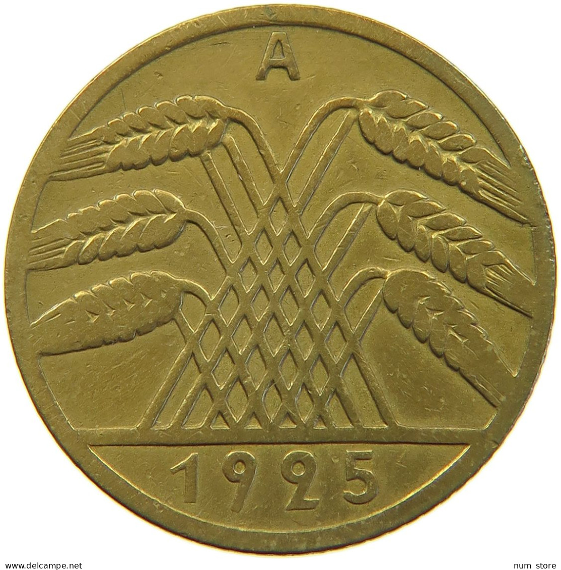 GERMANY WEIMAR 10 PFENNIG 1925 A #a054 0587 - 10 Rentenpfennig & 10 Reichspfennig