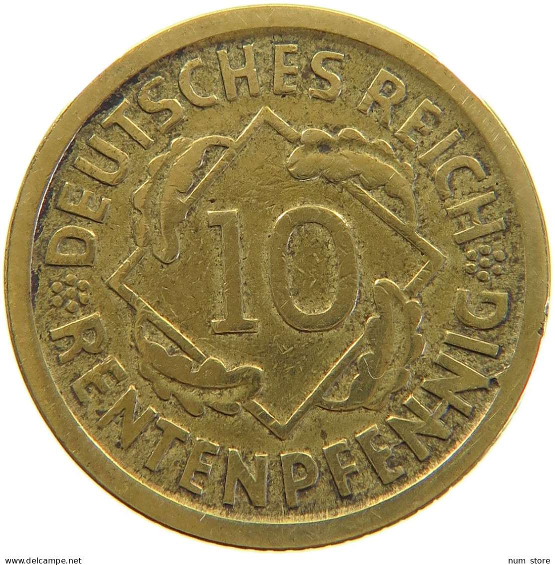 GERMANY WEIMAR 10 PFENNIG 1923 D #a064 1063 - 10 Rentenpfennig & 10 Reichspfennig