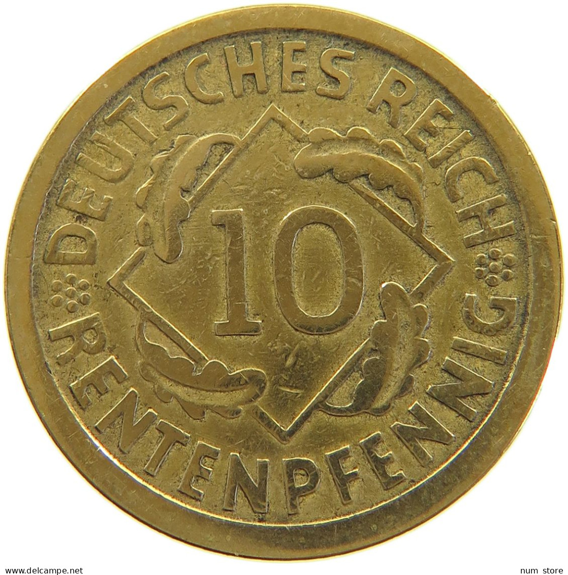 GERMANY WEIMAR 10 PFENNIG 1923 A #a064 1041 - 10 Rentenpfennig & 10 Reichspfennig