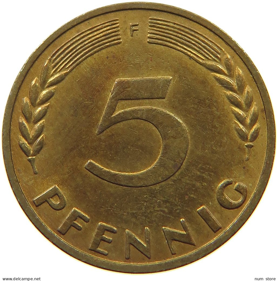 GERMANY WEST 5 PFENNIG 1950 F #a056 0439 - 5 Pfennig