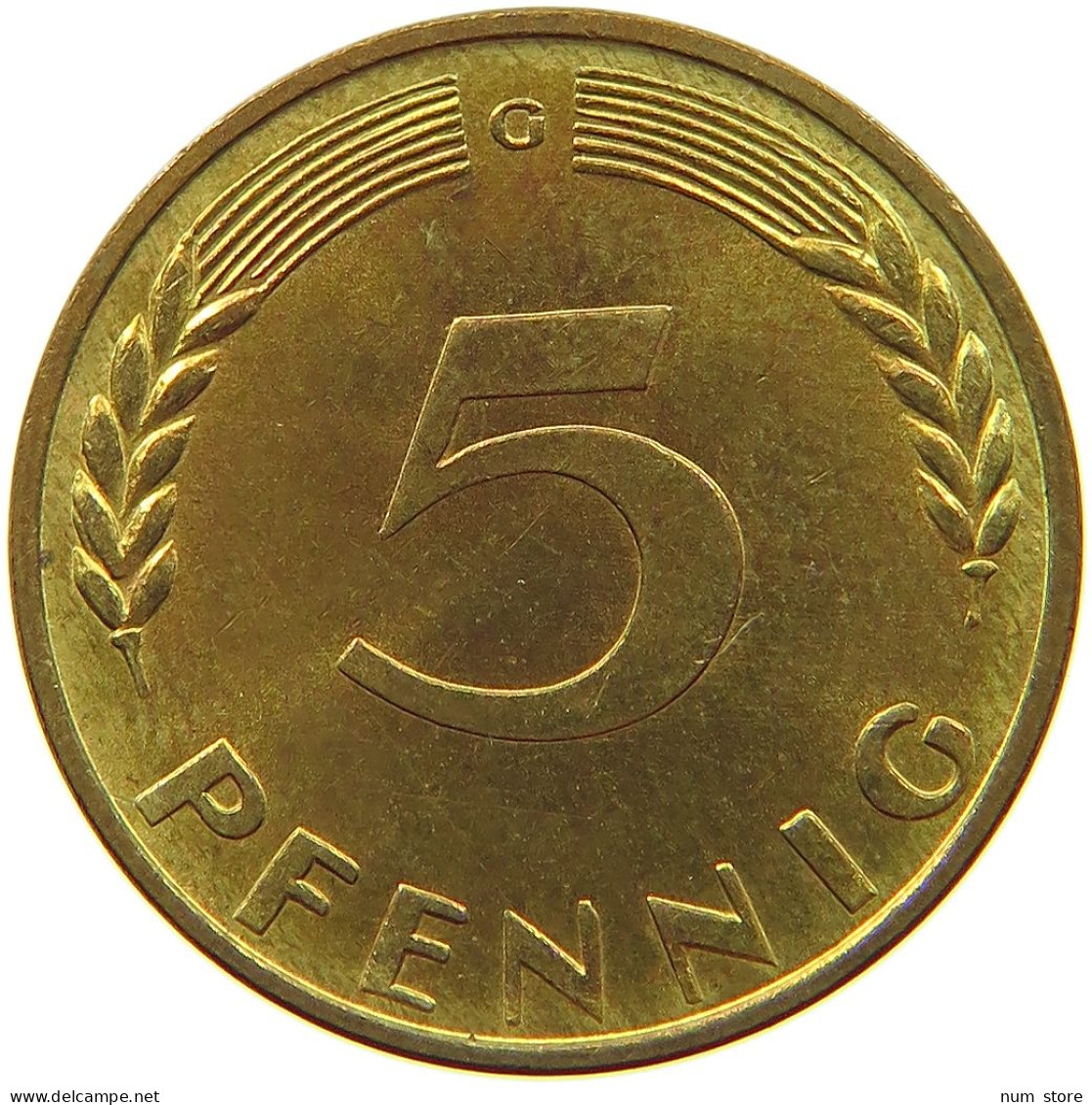 GERMANY WEST 5 PFENNIG 1969 G TOP #s068 0471 - 5 Pfennig