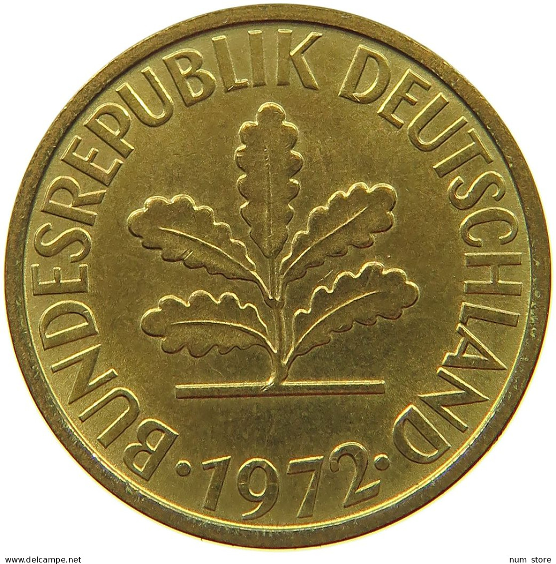 GERMANY WEST 5 PFENNIG 1972 G #s068 0473 - 5 Pfennig