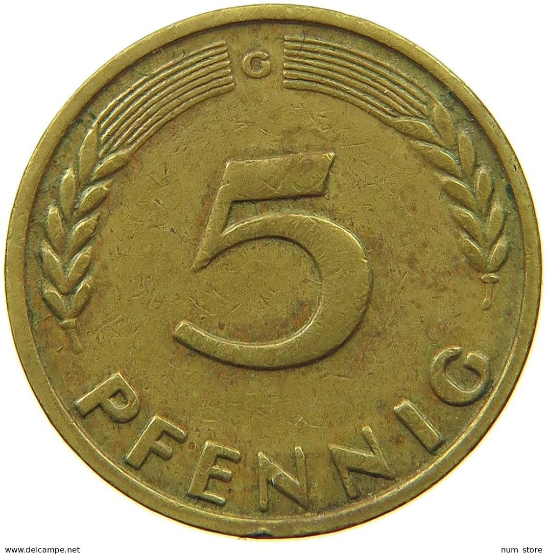 GERMANY WEST 5 PFENNIG 1949 G #s073 0827 - 5 Pfennig