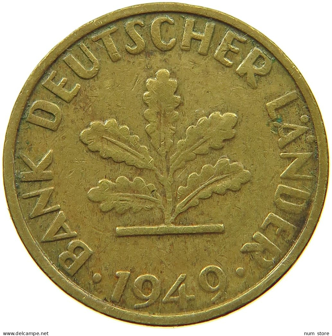GERMANY WEST 5 PFENNIG 1949 G #s073 0827 - 5 Pfennig