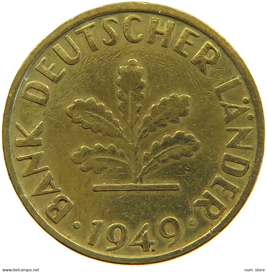 GERMANY WEST 5 PFENNIG 1949 J #a064 0631 - 5 Pfennig