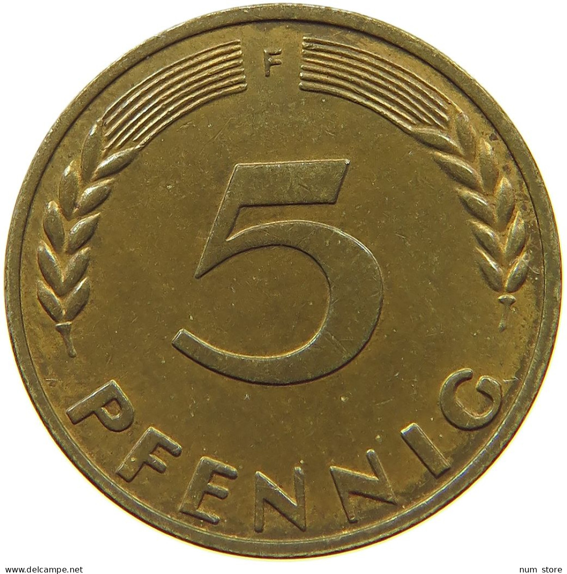 GERMANY WEST 5 PFENNIG 1950 F #s068 0467 - 5 Pfennig