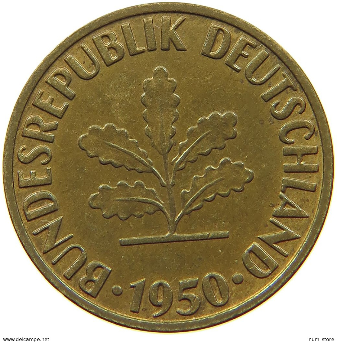 GERMANY WEST 5 PFENNIG 1950 F #s068 0467 - 5 Pfennig