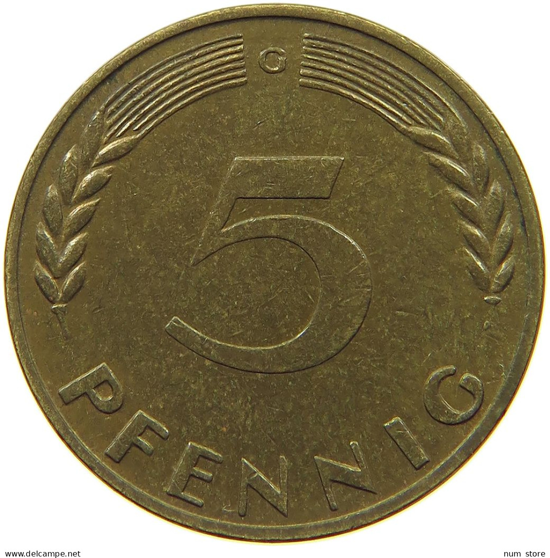 GERMANY WEST 5 PFENNIG 1966 G TOP #s068 0459 - 5 Pfennig