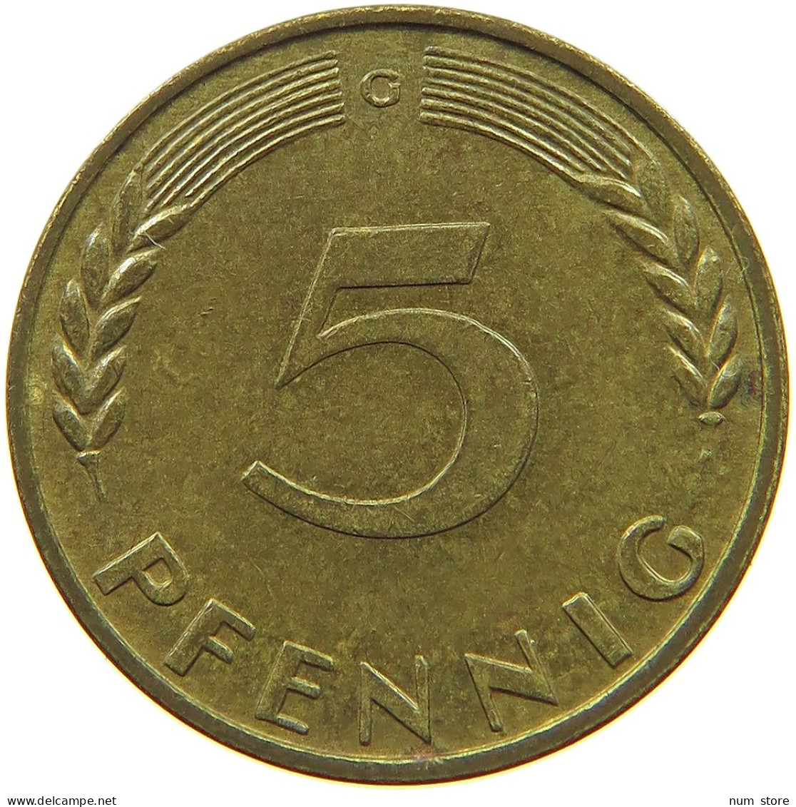 GERMANY WEST 5 PFENNIG 1969 G TOP #s068 0463 - 5 Pfennig