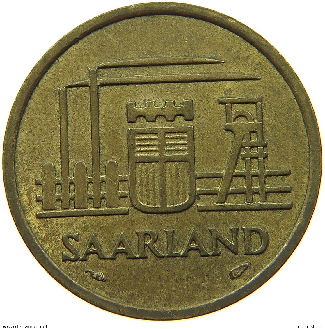 GERMANY WEST 20 FRANKEN 1954 SAARLAND #s002 0097 - 20 Francos