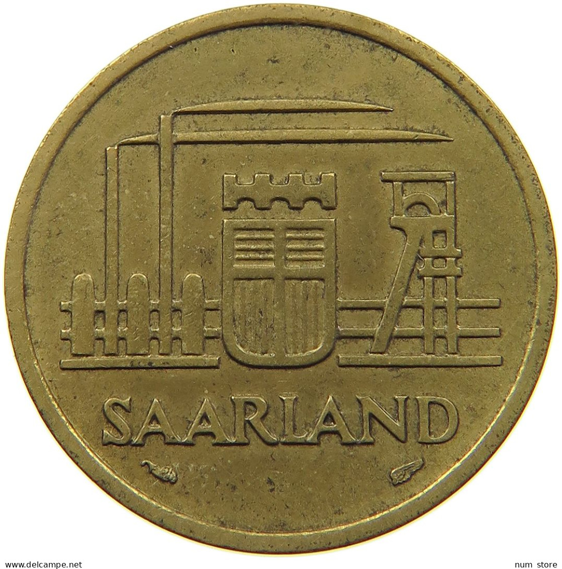 GERMANY WEST 20 FRANKEN 1954 SAARLAND #a056 0589 - 20 Francos