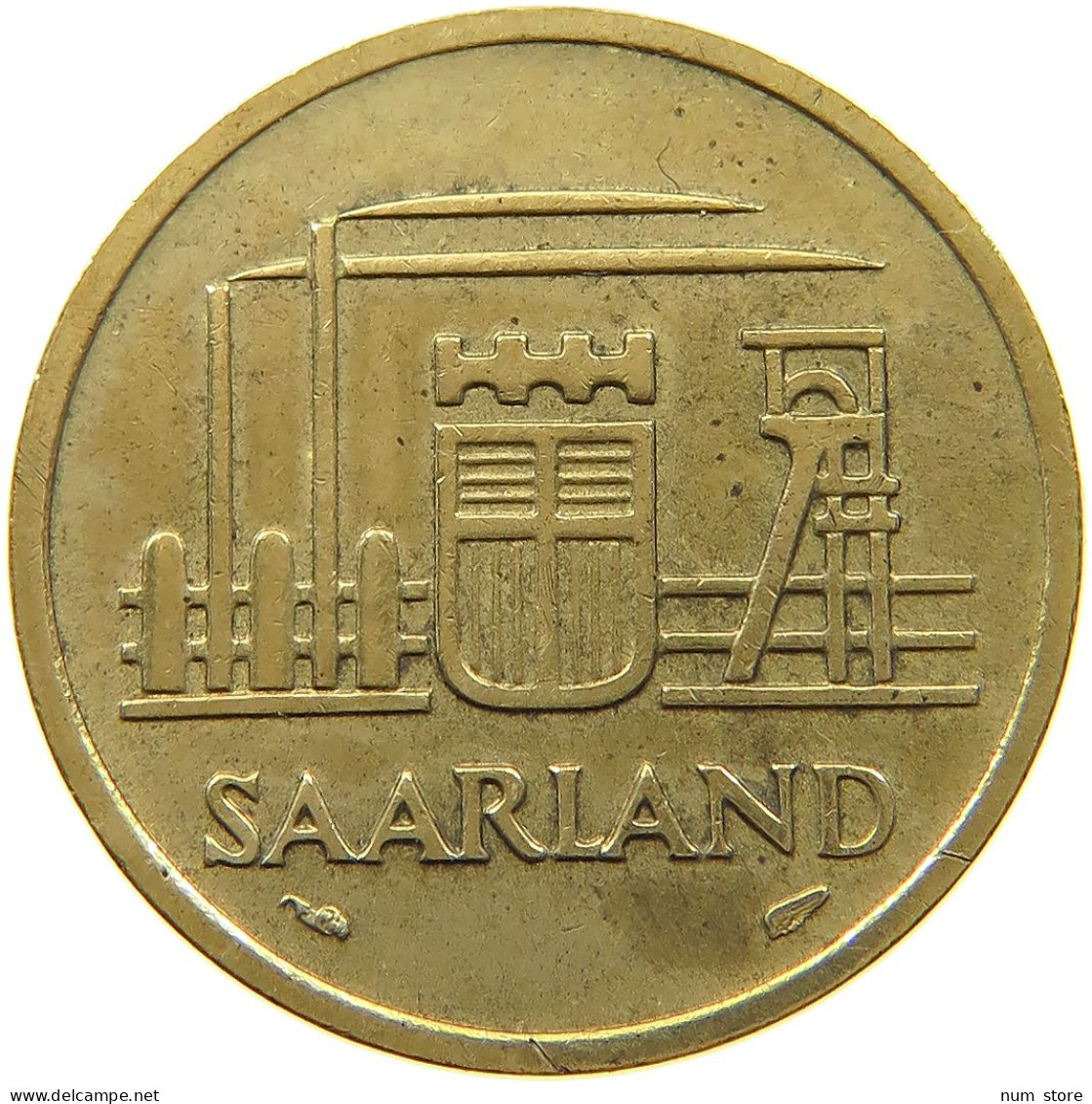 GERMANY WEST 20 FRANKEN 1954 SAARLAND #a019 0747 - 20 Francos