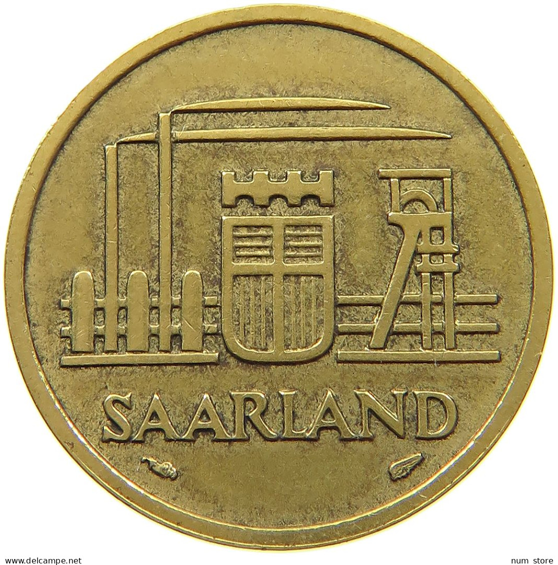 GERMANY WEST 20 FRANKEN 1954 SAARLAND #a019 0699 - 20 Francos