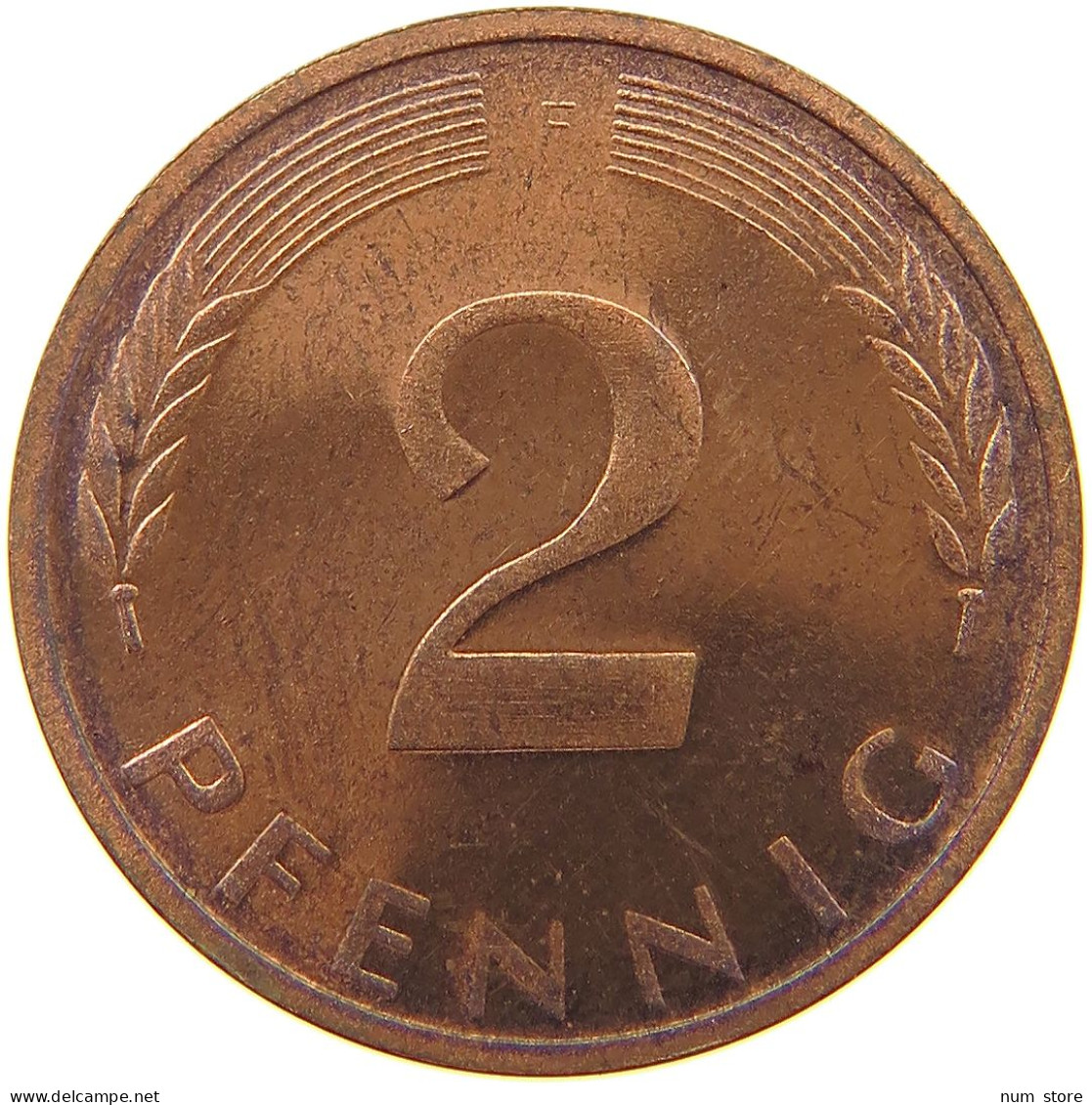 GERMANY WEST 2 PFENNIG 1975 F #a075 0533 - 2 Pfennig