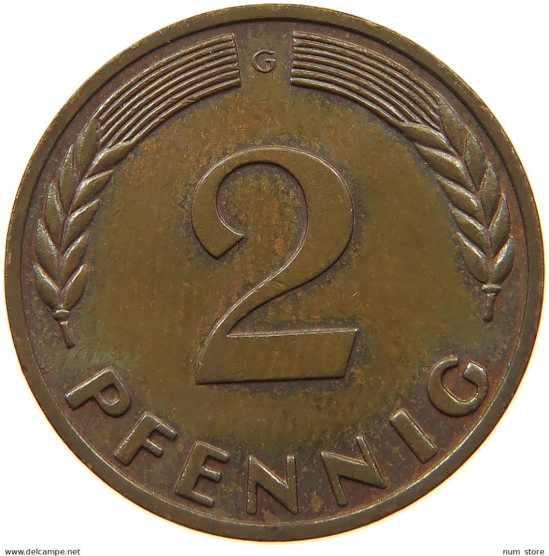 GERMANY WEST 2 PFENNIG 1966 G TOP #s078 0869 - 2 Pfennig