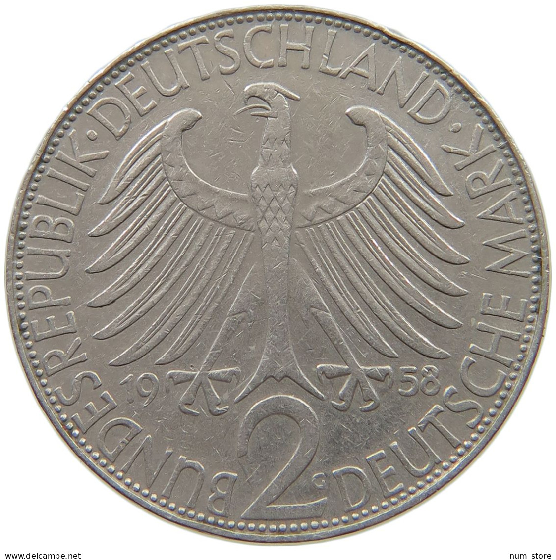 GERMANY WEST 2 MARK 1958 G #s056 0077 - 2 Mark