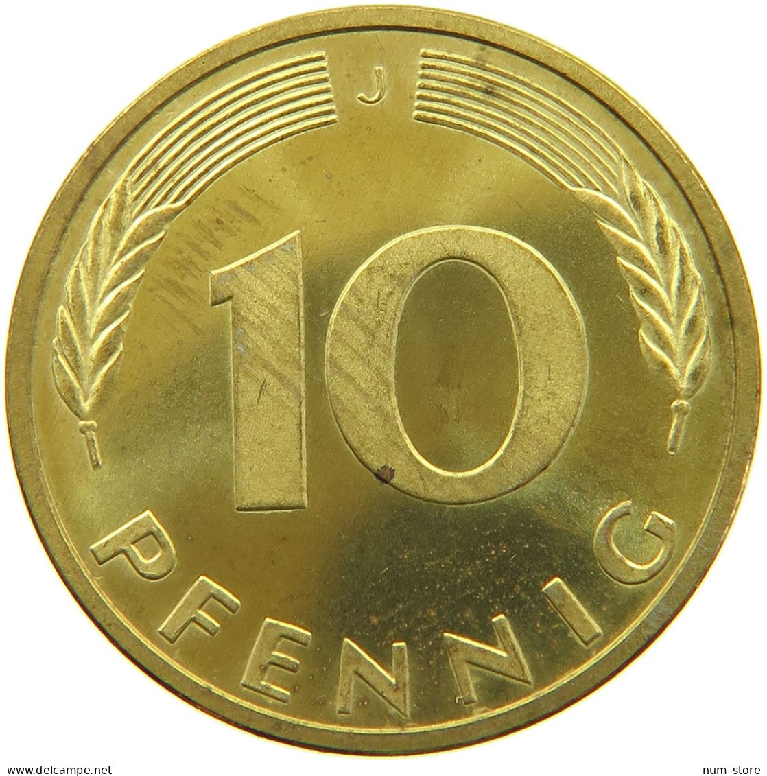 GERMANY WEST 10 PFENNIG 1986 J #a074 0251 - 10 Pfennig