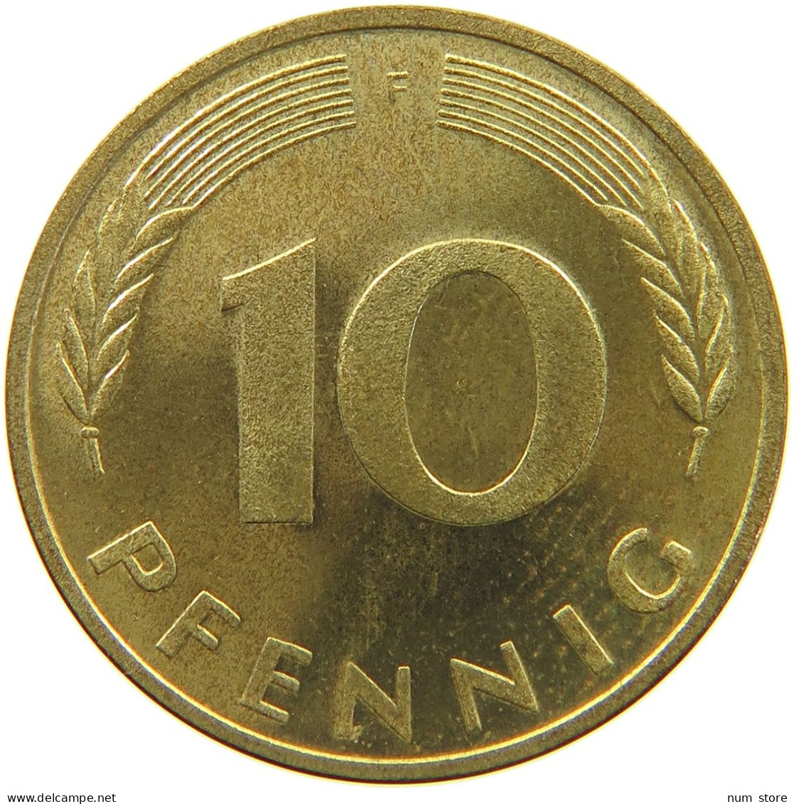 GERMANY WEST 10 PFENNIG 1975 F #a074 0239 - 10 Pfennig