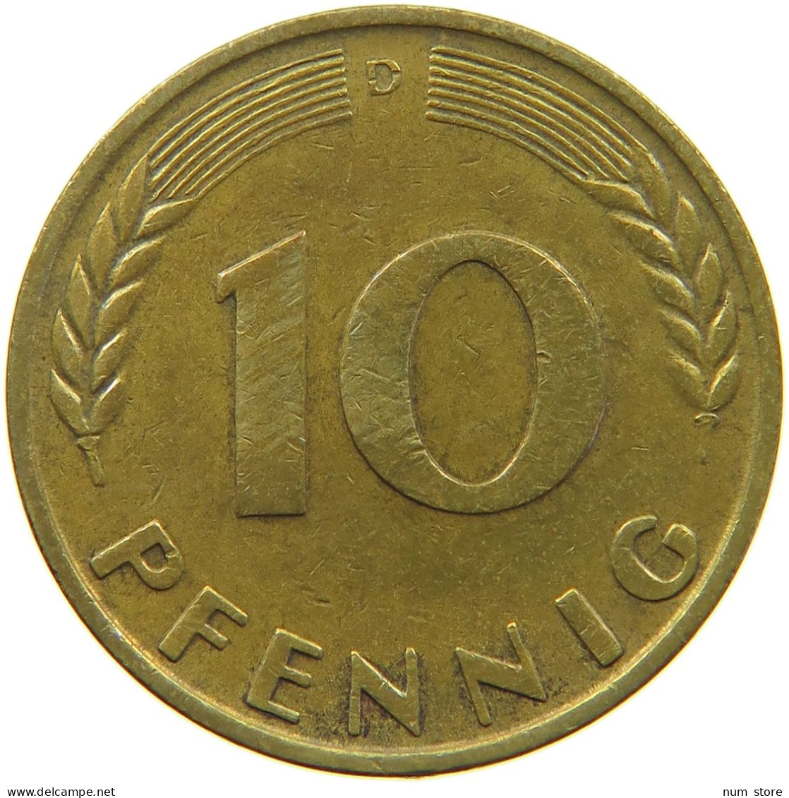 GERMANY WEST 10 PFENNIG 1967 D #a074 0253 - 10 Pfennig