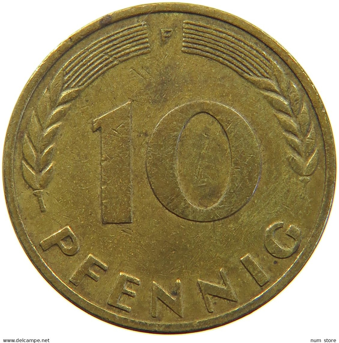 GERMANY WEST 10 PFENNIG 1966 F #a064 0725 - 10 Pfennig