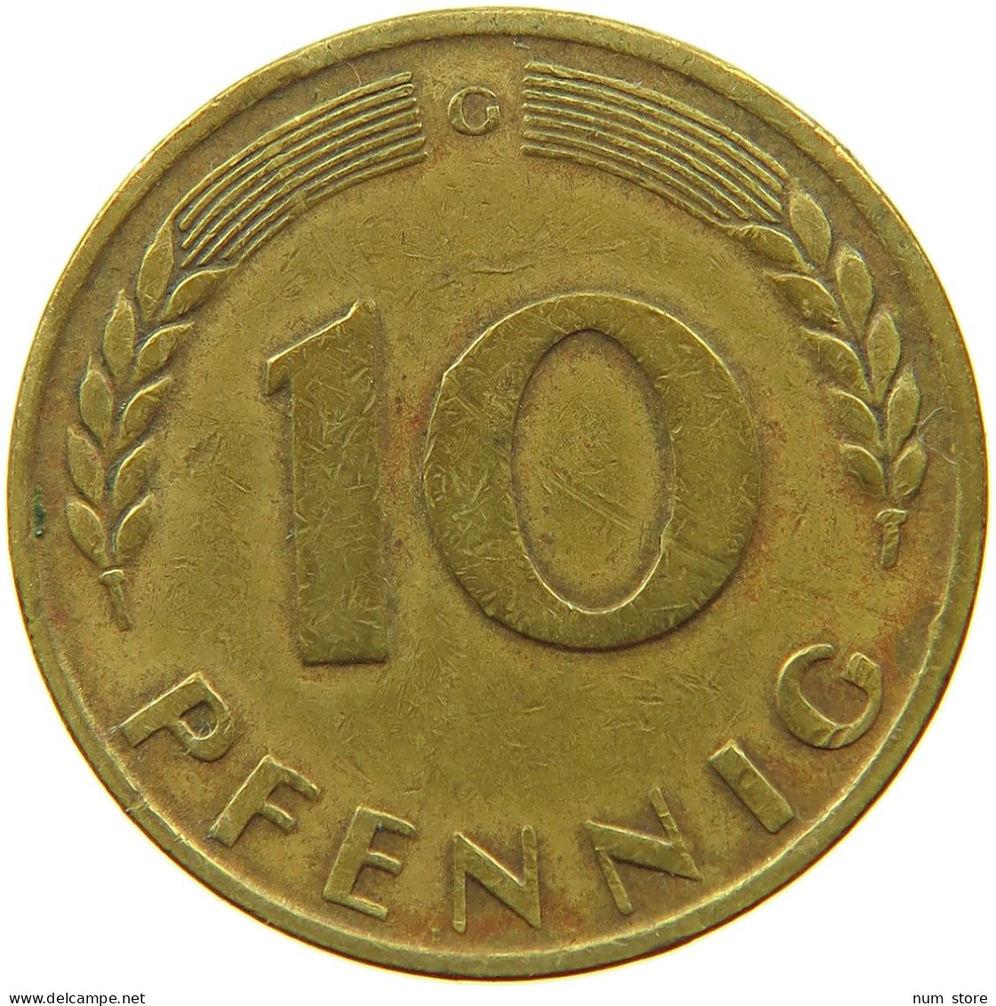 GERMANY WEST 10 PFENNIG 1950 G #s073 0721 - 10 Pfennig