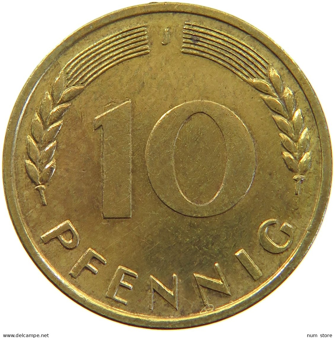 GERMANY WEST 10 PFENNIG 1950 J #a064 0727 - 10 Pfennig