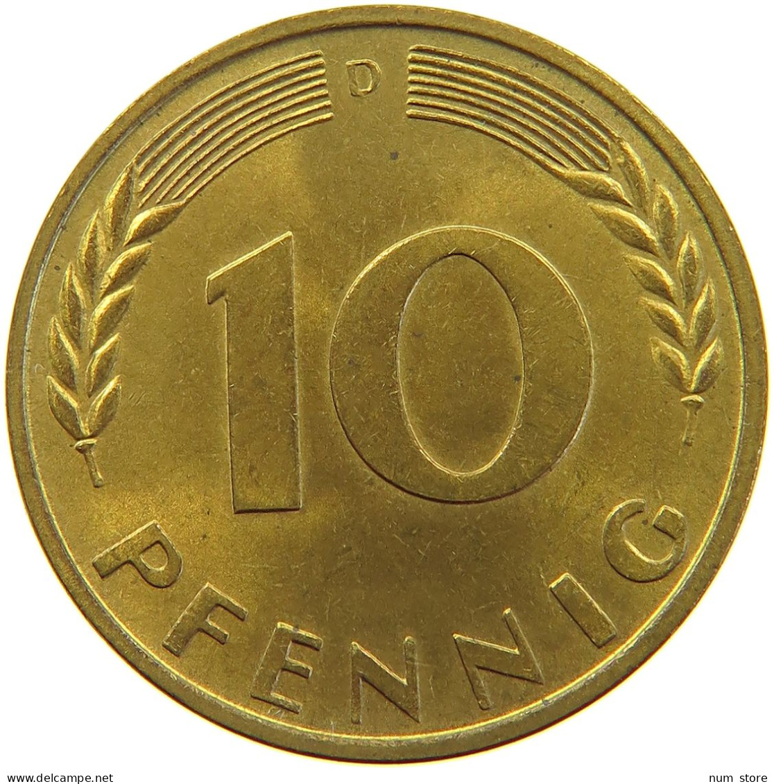 GERMANY WEST 10 PFENNIG 1950 D #s022 0263 - 10 Pfennig