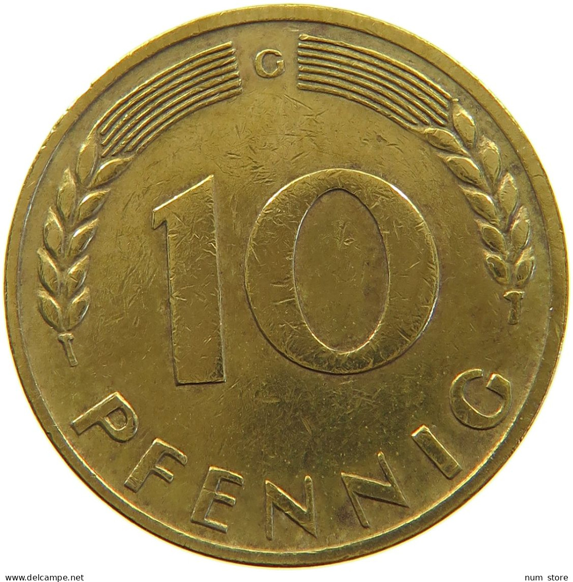 GERMANY WEST 10 PFENNIG 1950 G #a064 0719 - 10 Pfennig