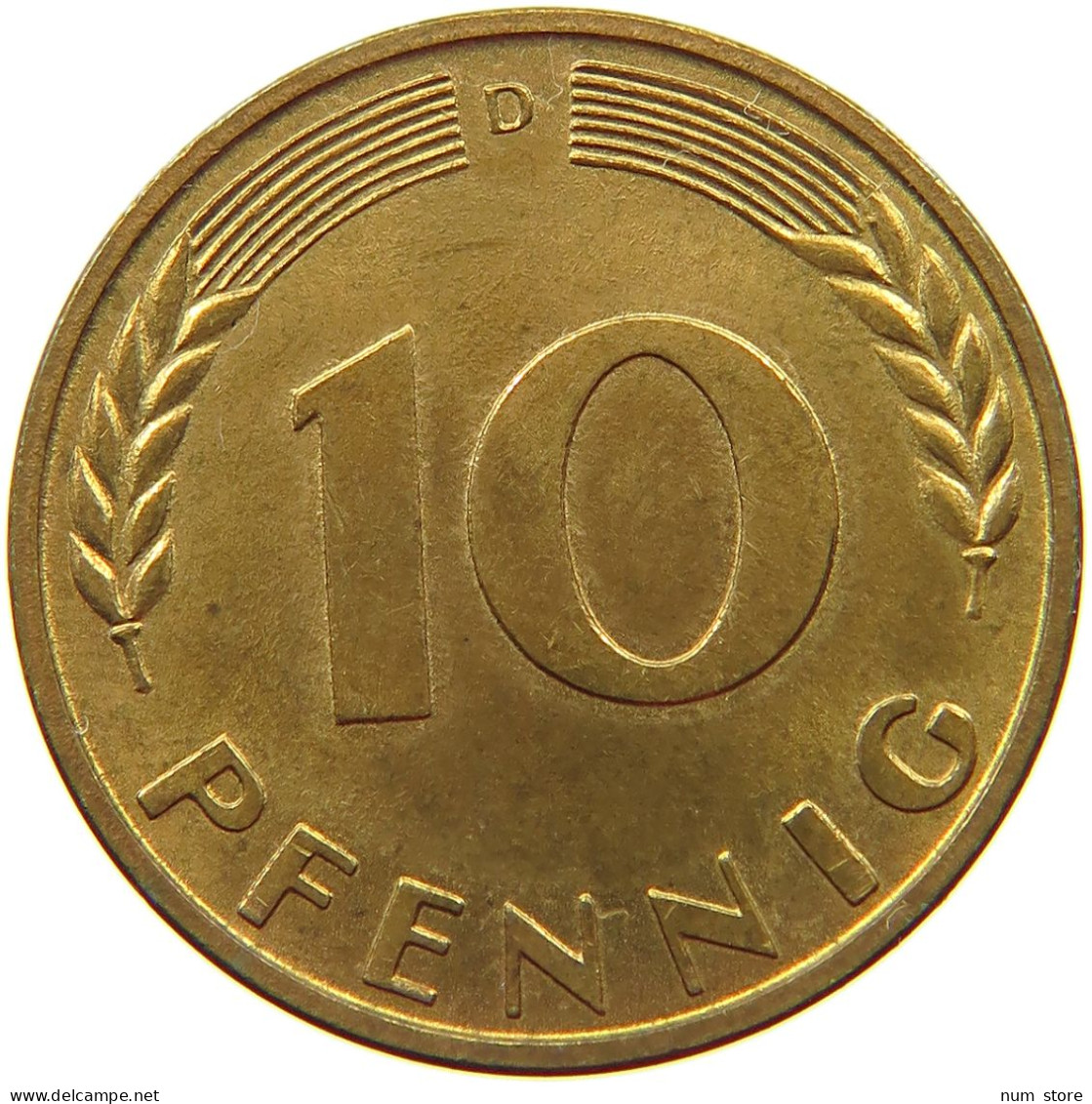 GERMANY WEST 10 PFENNIG 1950 D #s073 0723 - 10 Pfennig