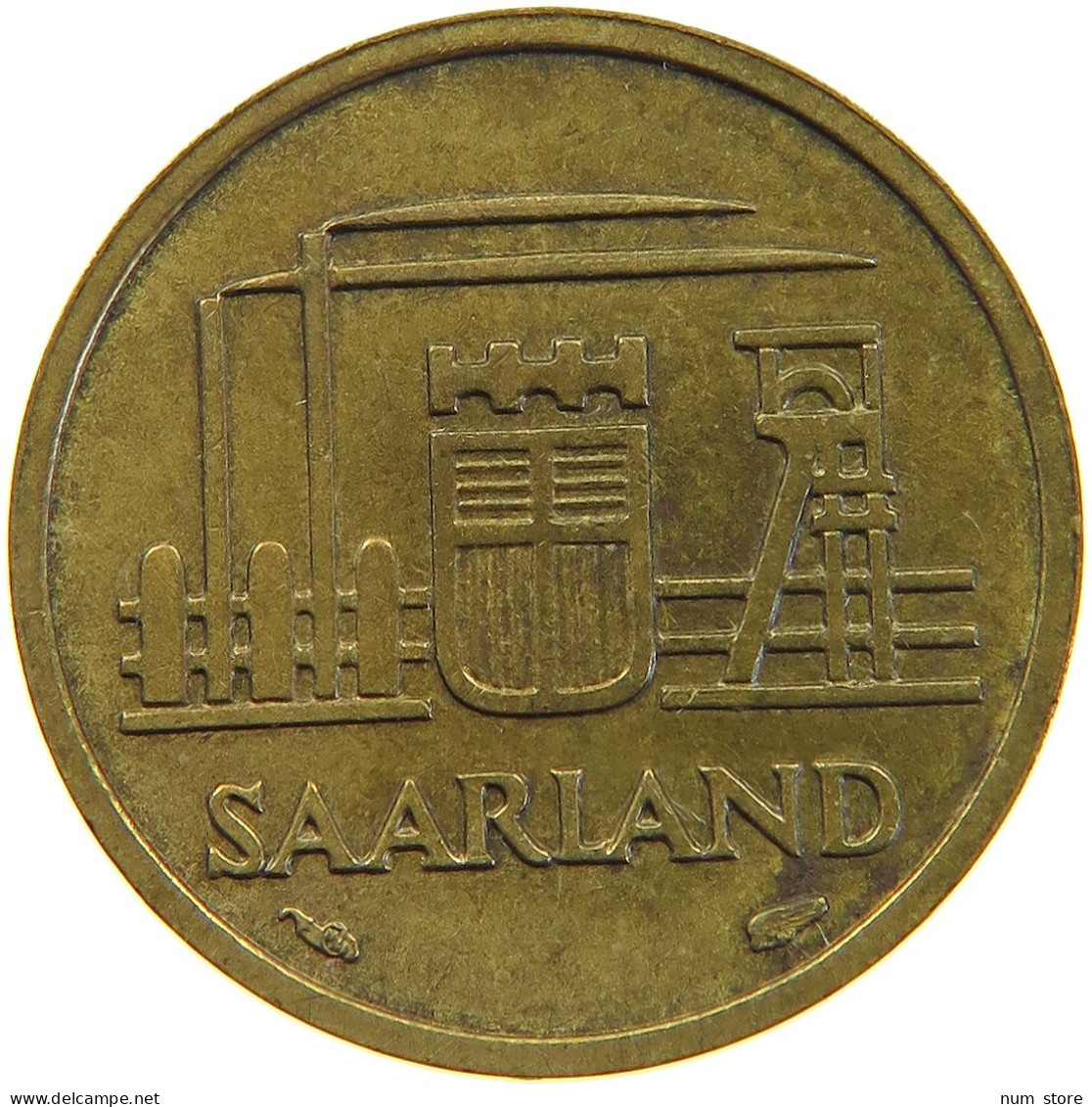 GERMANY WEST 10 FRANKEN 1954 SAARLAND #a056 0501 - 10 Franchi