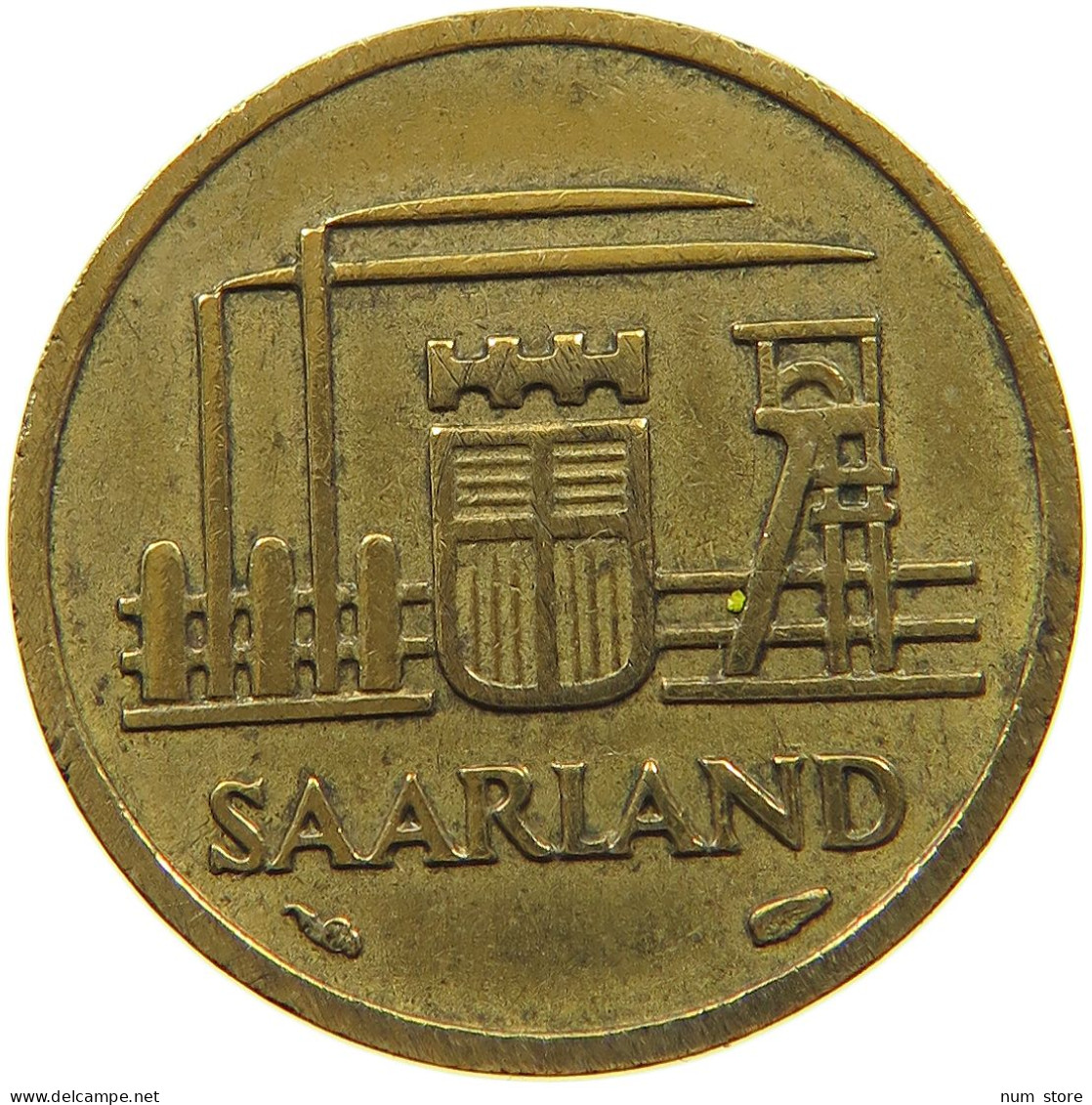 GERMANY WEST 10 FRANKEN 1954 SAARLAND #a047 0513 - 10 Francos