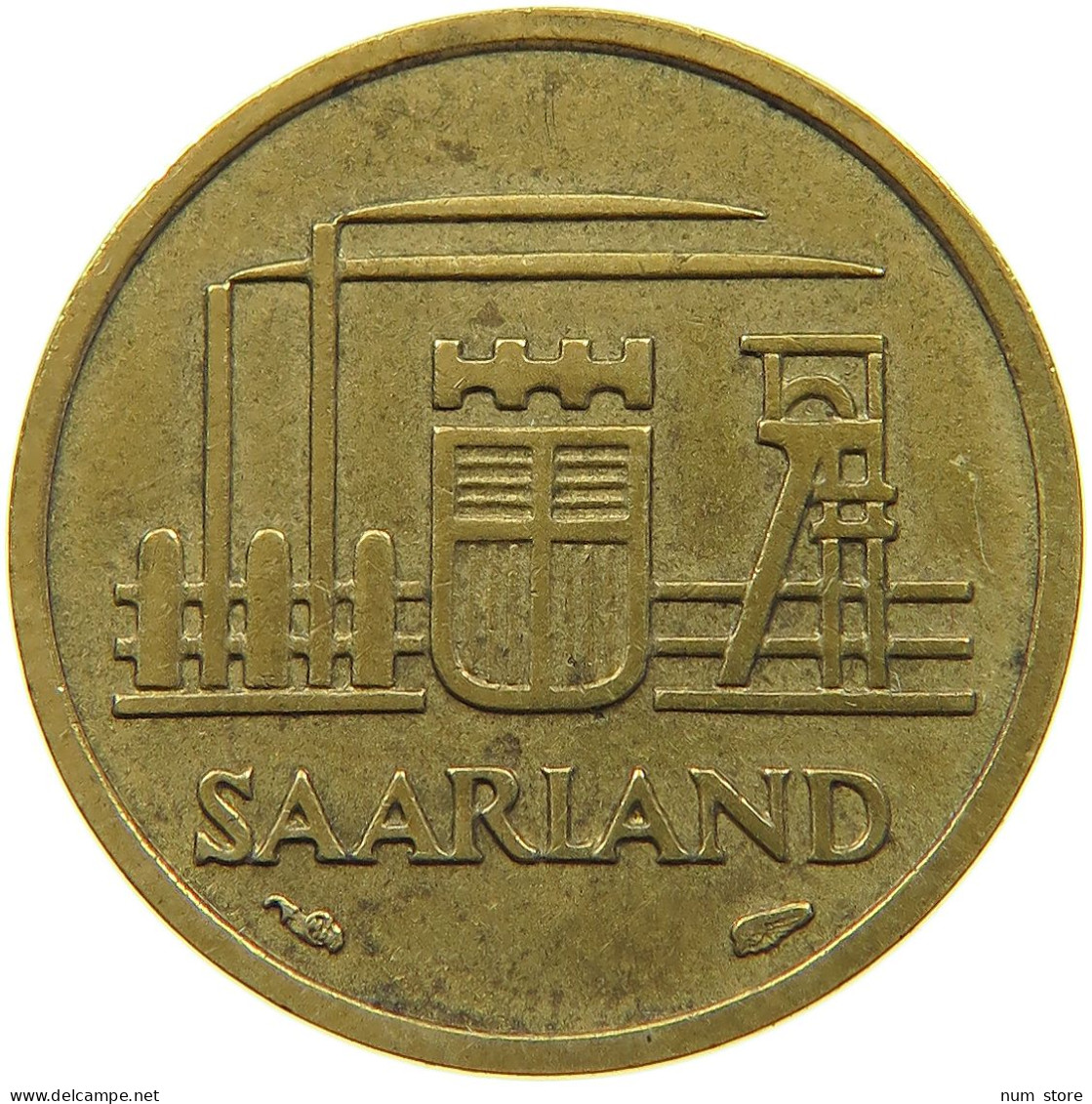 GERMANY WEST 10 FRANKEN 1954 SAARLAND #a021 0179 - 10 Franken