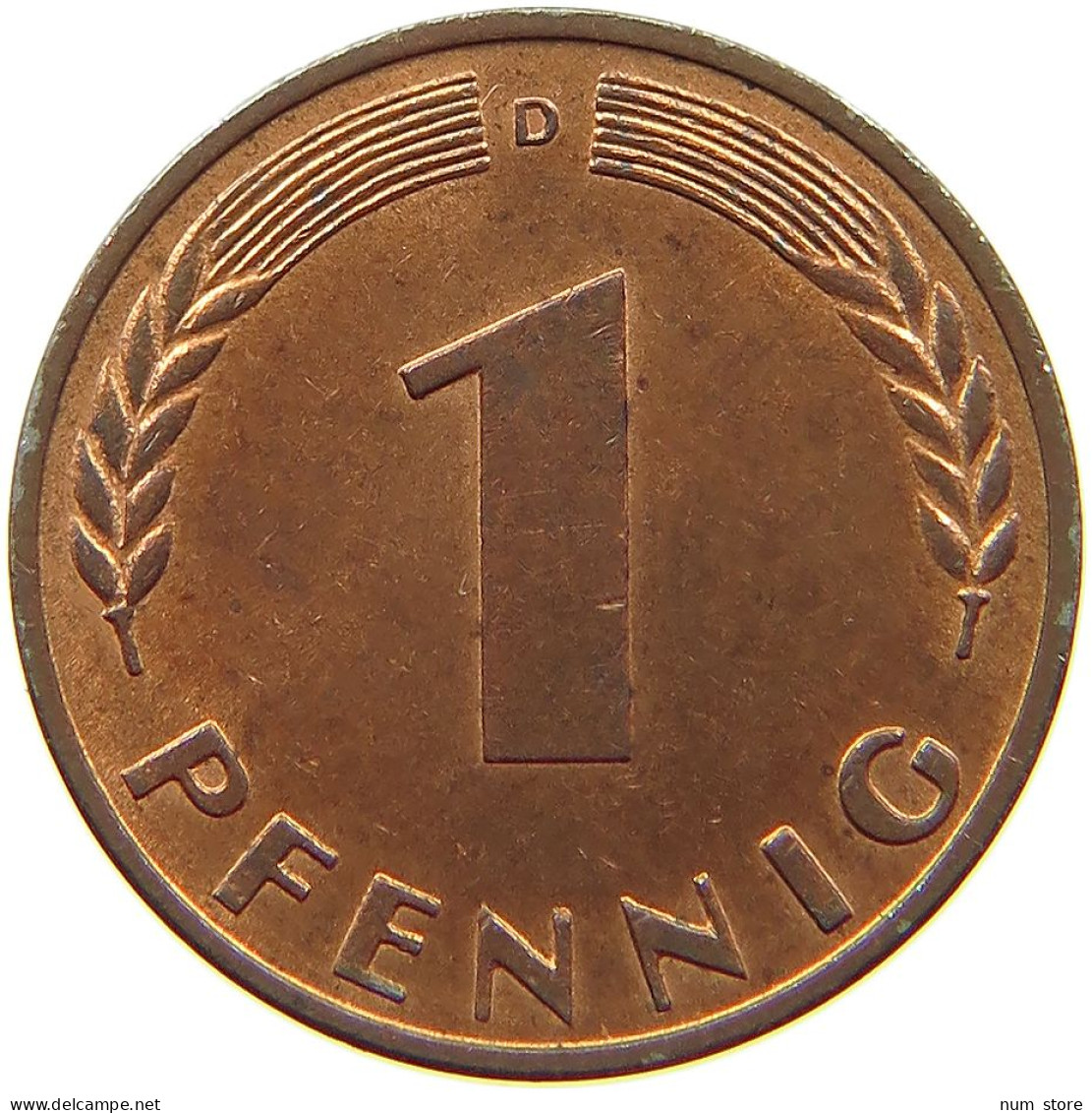 GERMANY WEST 1 PFENNIG 1968 D #s068 0503 - 1 Pfennig