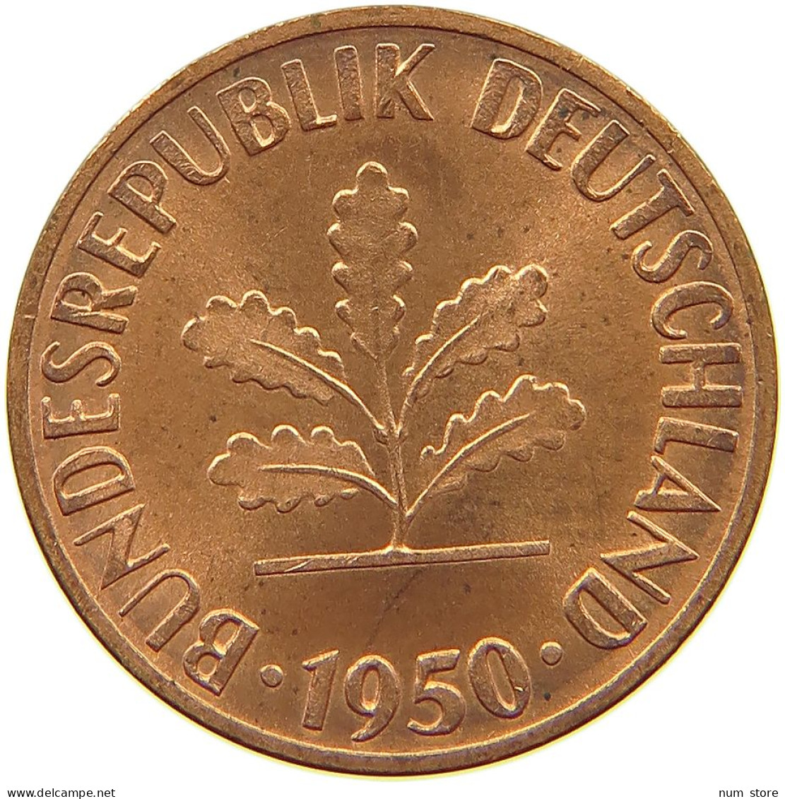 GERMANY WEST 1 PFENNIG 1950 G #s068 0517 - 1 Pfennig