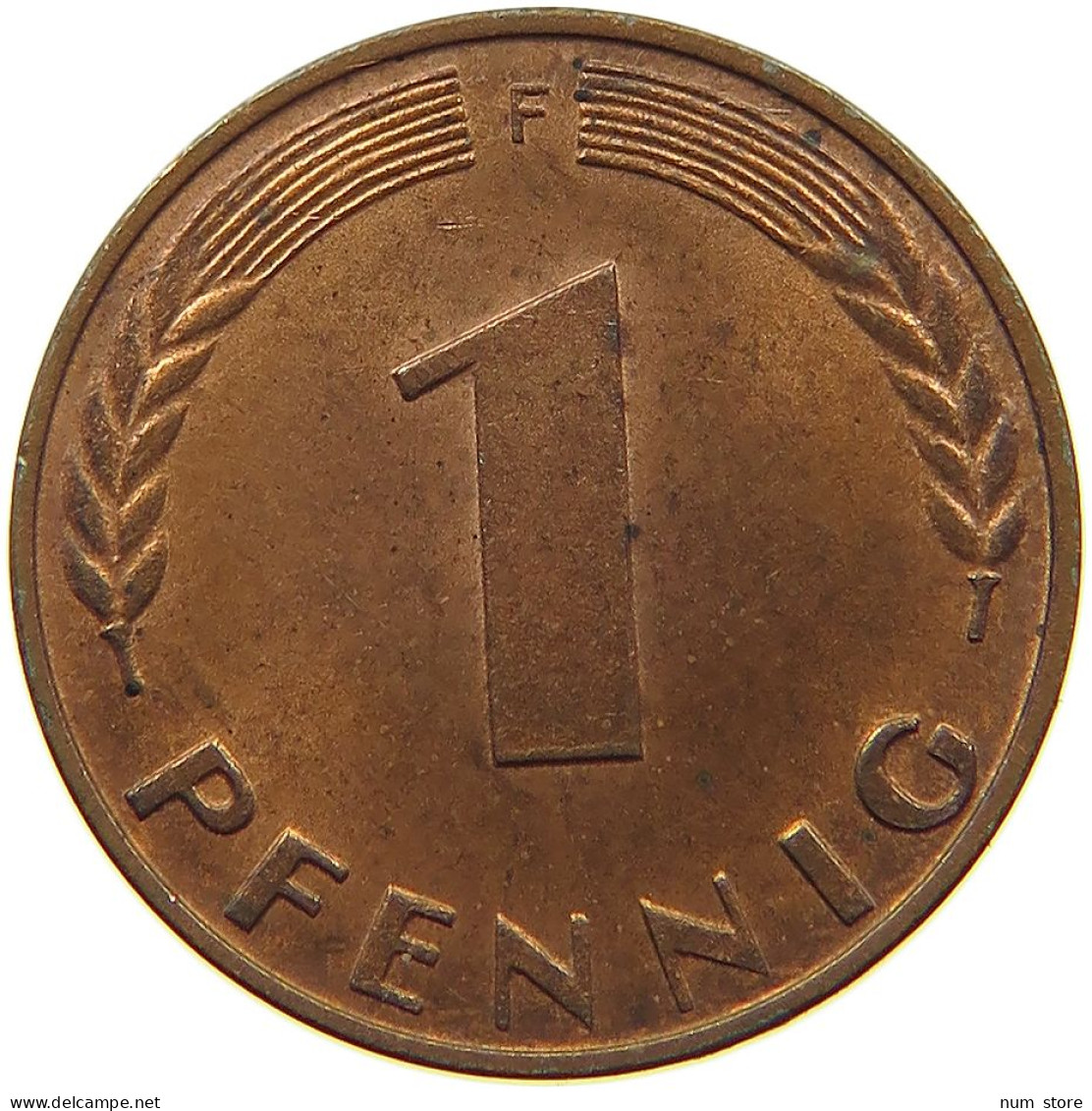 GERMANY WEST 1 PFENNIG 1950 F #a074 0875 - 1 Pfennig