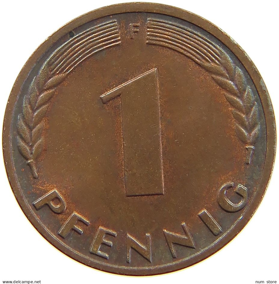 GERMANY WEST 1 PFENNIG 1950 F TOP #a067 0391 - 1 Pfennig