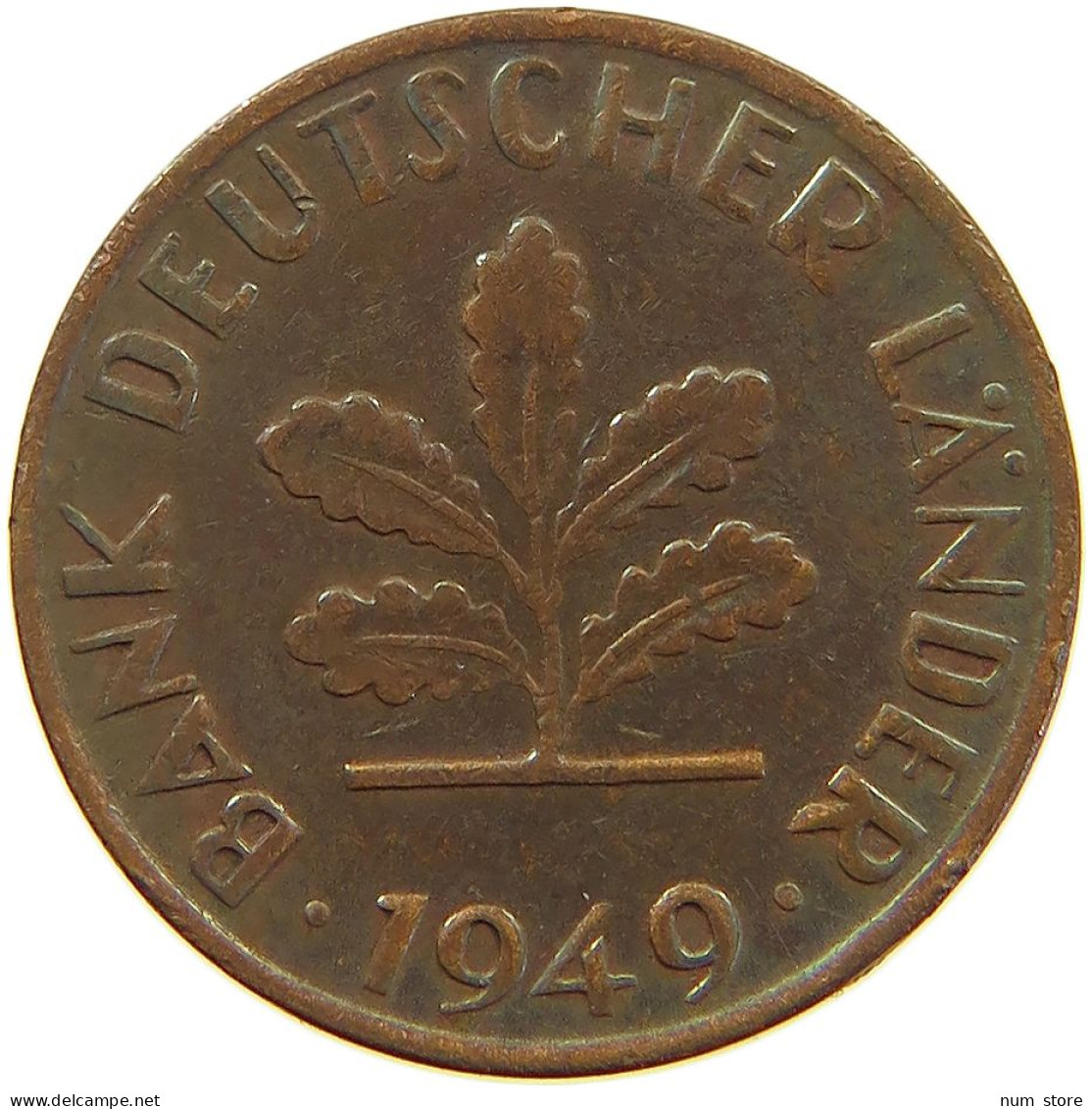 GERMANY WEST 1 PFENNIG 1949 F #a067 0393 - 1 Pfennig