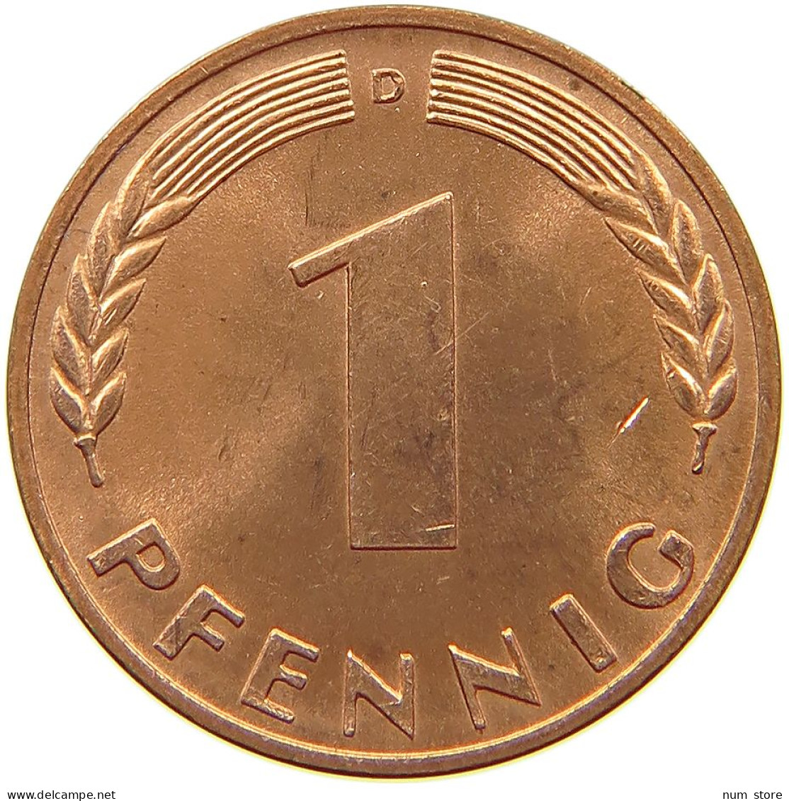 GERMANY WEST 1 PFENNIG 1950 D #s068 0481 - 1 Pfennig