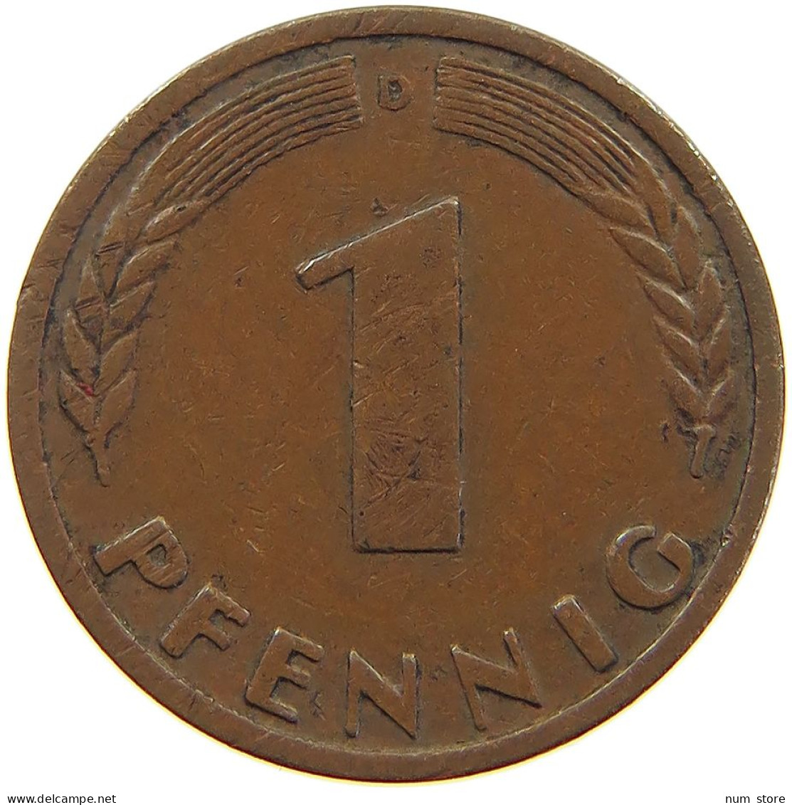 GERMANY WEST 1 PFENNIG 1948 D #a067 0389 - 1 Pfennig