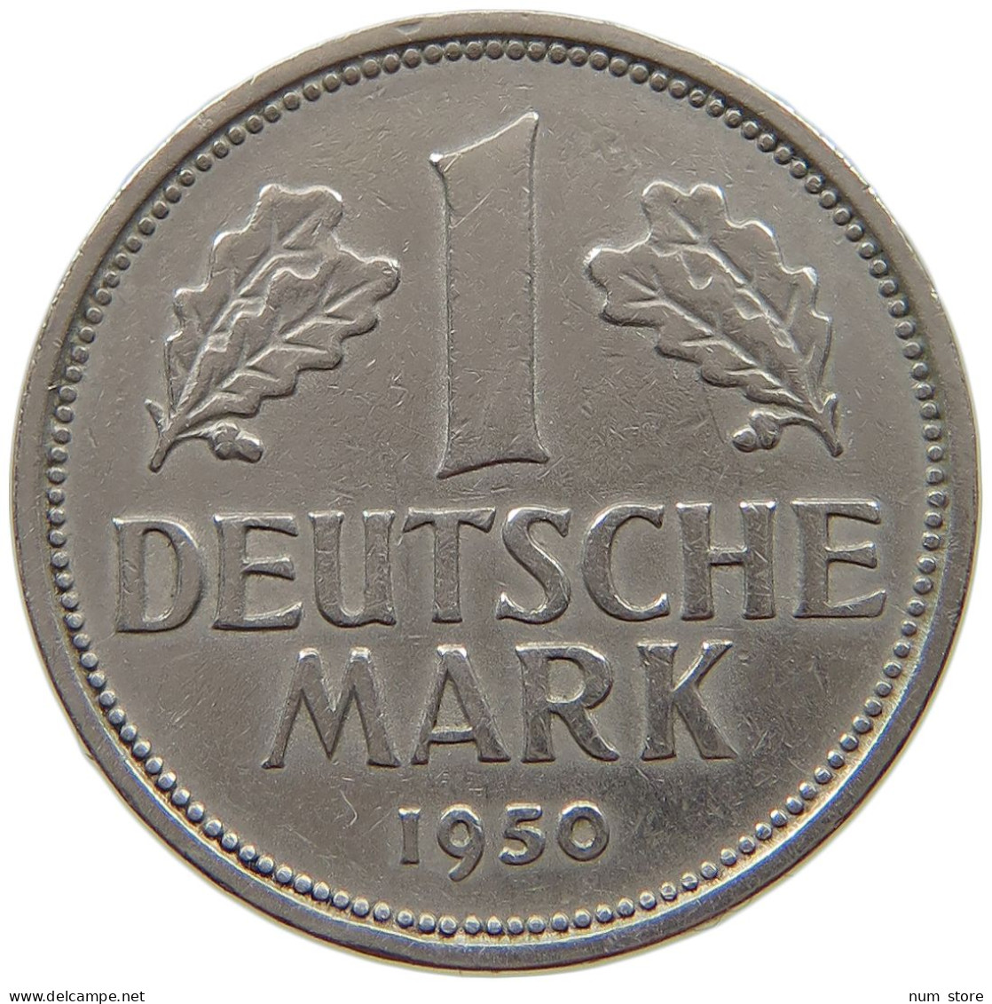 GERMANY WEST 1 MARK 1950 F #a043 0485 - 1 Mark